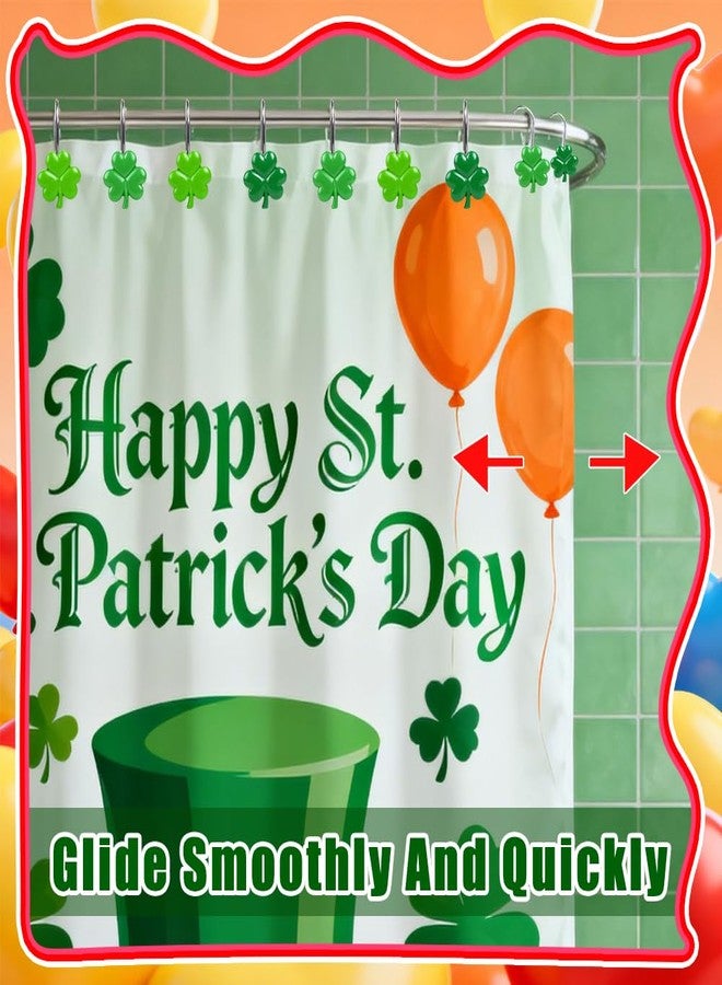BAISDY 12pcs St Patricks Day Shower Curtain Hooks Irish Shamrock Curtain Rod Rings Curtain Hanger Hooks - Image 5