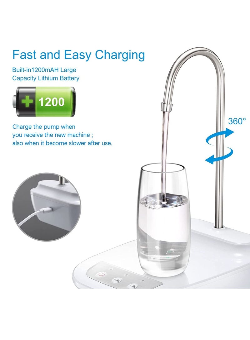 DubaiGallery USB Rechargeable Electric Water Dispensers Portable Automatic Induction Water Pump Bucket Bottle Dispenser Smart Office Kitchen  - Image 3
