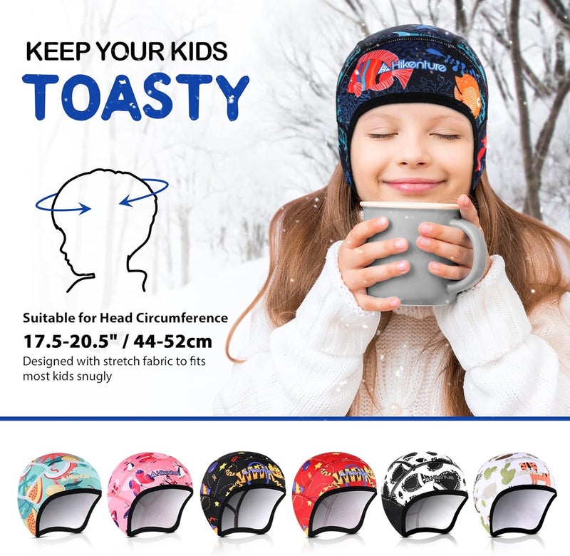 HIKENTURE Kids Skull Cap Helmet Liner Winter Hat for Boys and Girls Beanie Ski Hat with Thermal Fleece for Snow Sports… - Image 2
