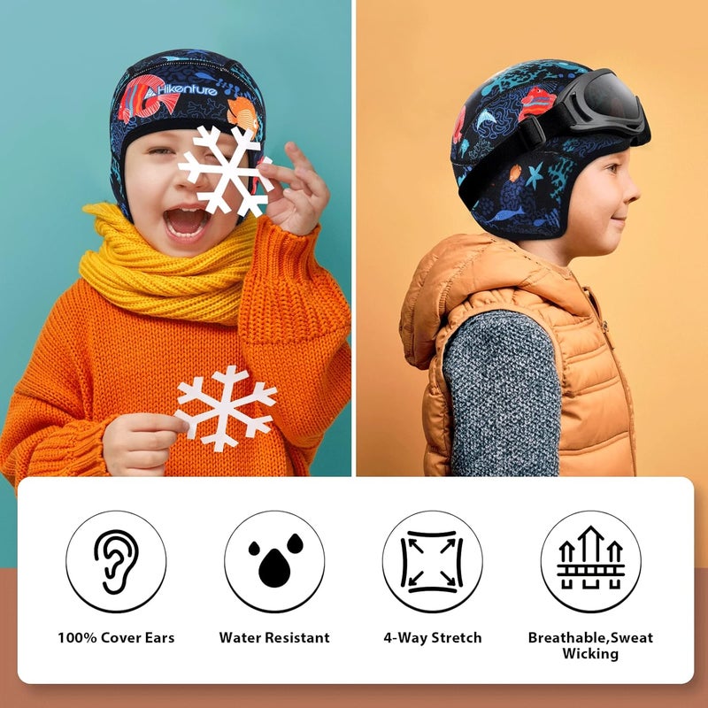 HIKENTURE Kids Skull Cap Helmet Liner Winter Hat for Boys and Girls Beanie Ski Hat with Thermal Fleece for Snow Sports… - Image 5