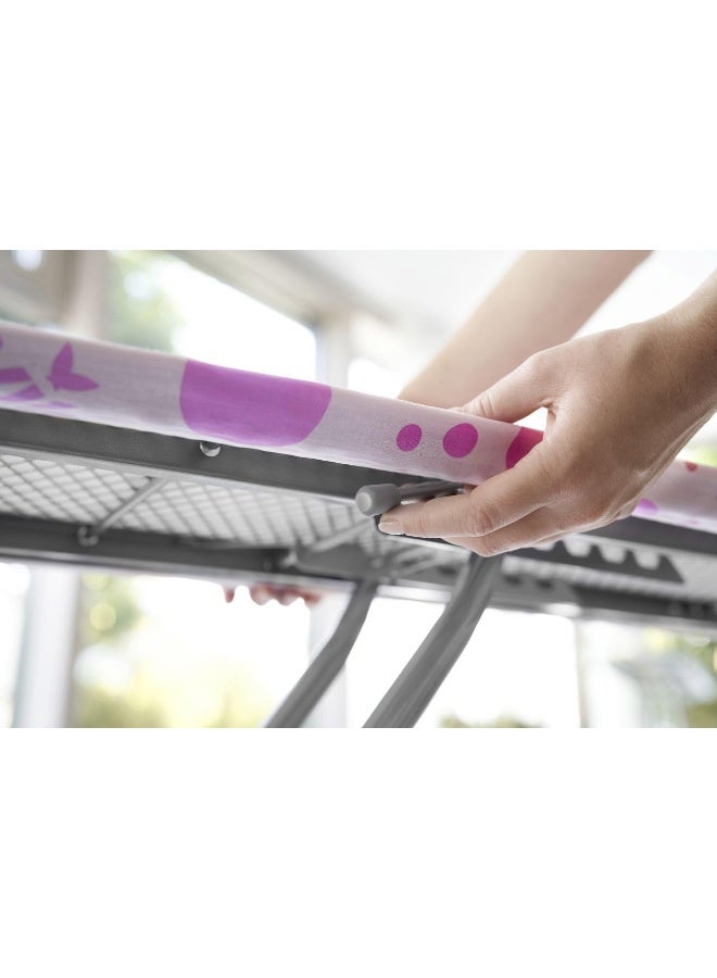 Vileda Neo Ironing Board - Child Safe With 100% Cotton Cover, Adjustable Height- Pink - Image 4