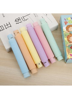 Pop Tube Flash Bellows Vent Decompression LED Light Water Pipe Decompression Light-emitting Telescopic Tube-Color:A Box Of 12 (Style One)