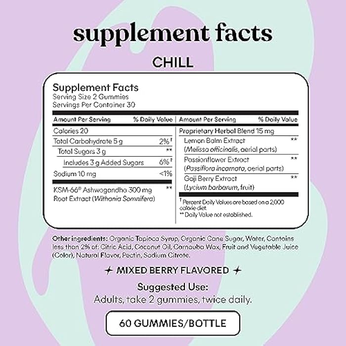 Lemme حزمة الاسترخاء والنوم - حلوى تخفيف التوتر مع KSM-66 أشواغاندا وحلوى النوم العميق مع الميلاتونين والمغنيسيوم للنوم بشكل أسرع - خالية من الغلوتين وغير معدلة وراثيًا (عبوة متنوعة من 2) - Image 4