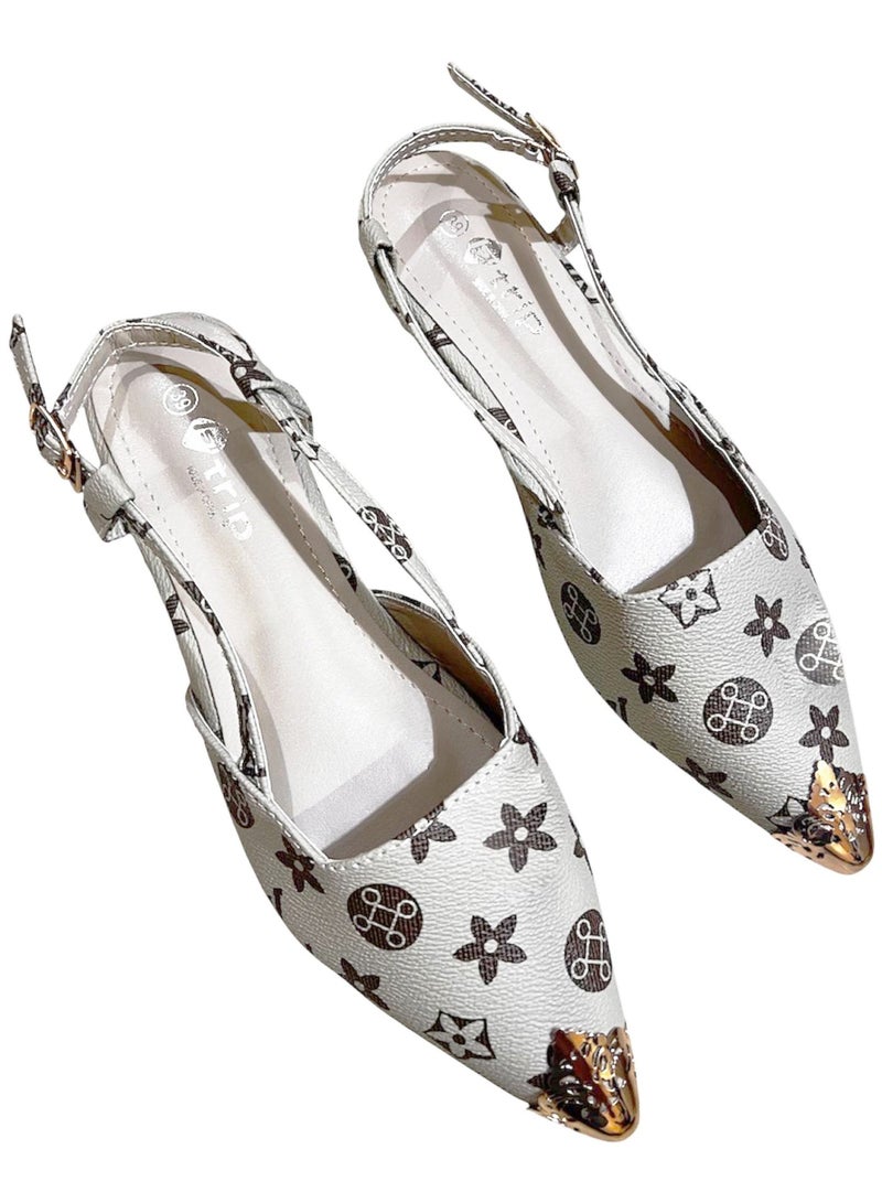 Trip Low-Heeled Shoes With A Closed Toe And A Lace Around The Ankle - Image 2
