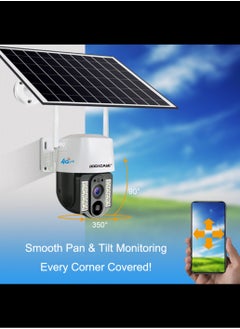 DOCKCASE DOCKCASE 3.0MP 4G Sim Card Solar Camera PTZ 360°View Solar Powered Outdoor Security Camera .  - Image 3