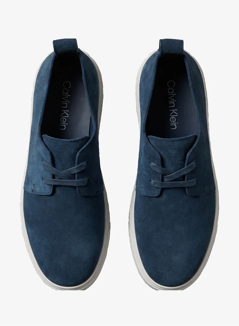 Calvin Klein Calvin Navy/Light Gray Hybrid Suede Derby Shoes for Men | Best Price UAE
