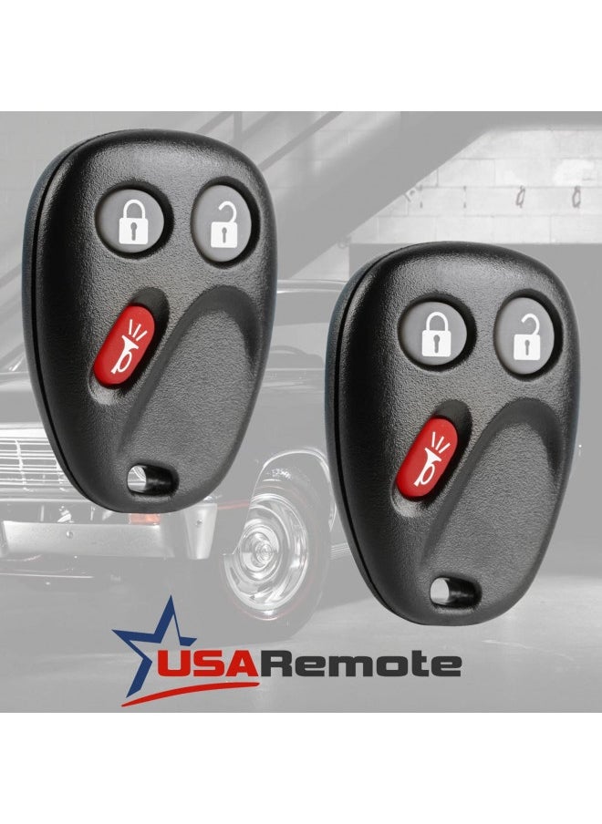 USARemote Key Fob Keyless Entry Remote Fits 2003-2006 Chevy Tahoe Suburban Silverado Avalanche Equinox Ssr / Gmc Sierra Yukon / Cadillac Escalade / Hummer H2 / Pontiac Torrent / Saturn Vue (Lhj011), Set Of 2  - Image 2