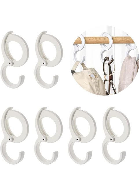 CELLEBII MultiPurpose SShaped Hanging Hooks HangersTable Edge HookHook ClipHanging Clips HookWindproof Hook for Home Office Workshop Exhibition 5 PCS White