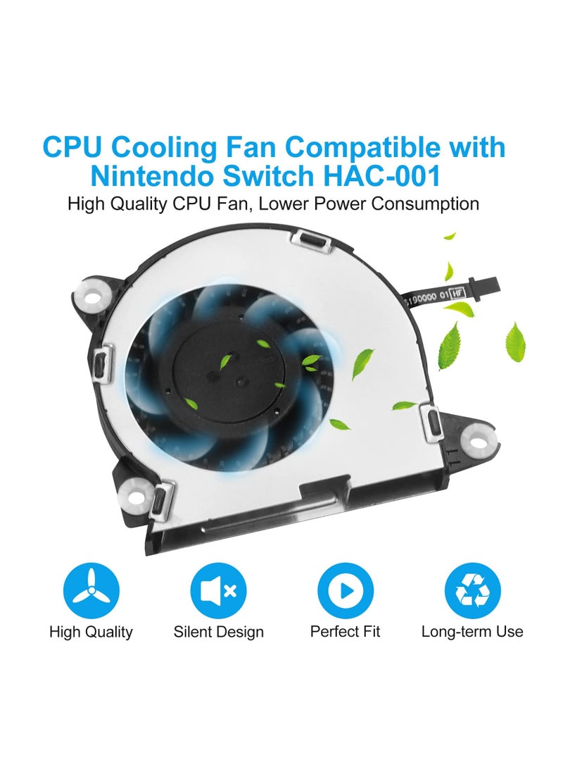Excefore - New Replacement Internal Cooling Fan, CPU Heatsink Cooler, Compatible with Nintendo Switch HAC-001 NS 2017 Console, PlayStation 4 Console, with PH1 Screwdriver Repair Tool Kit - Image 1