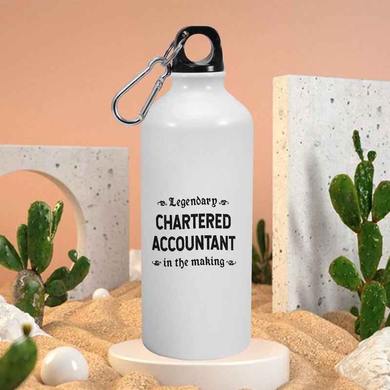 Happu Happu Aluminium Sipper Bottle For Chartered Accountants Legendary Chartered Accountant in Making Gift for CA Students Aspirants CA Professionals Accountants 3229AB600  - Image 2