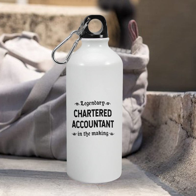 Happu Happu Aluminium Sipper Bottle For Chartered Accountants Legendary Chartered Accountant in Making Gift for CA Students Aspirants CA Professionals Accountants 3229AB600  - Image 3