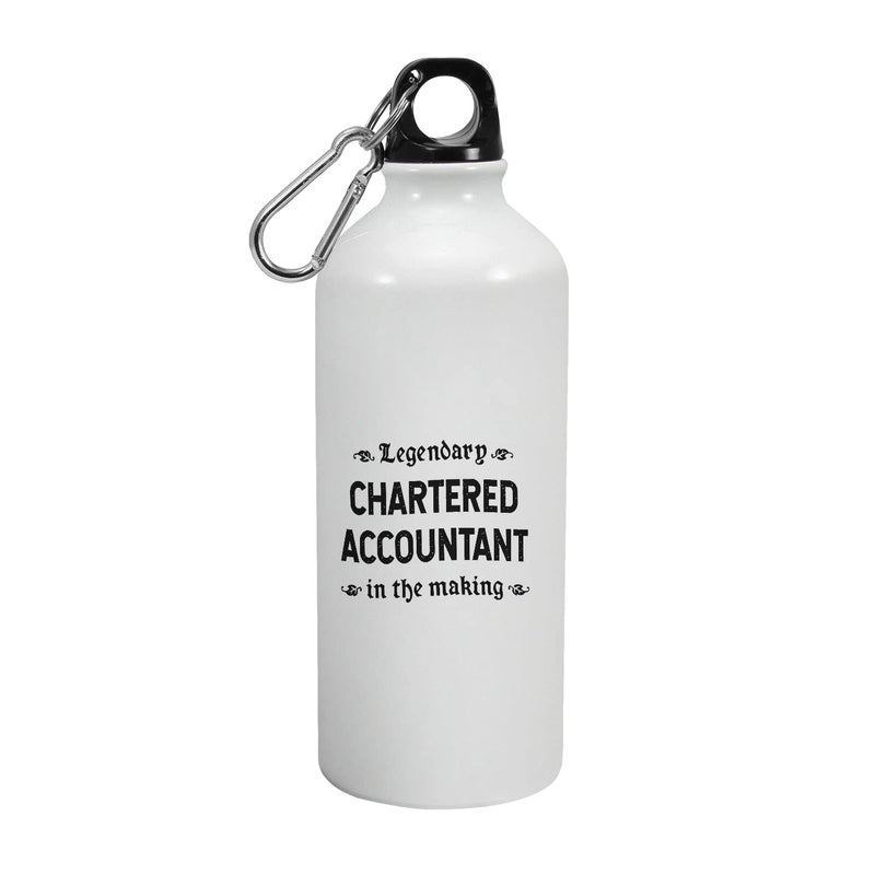 Happu Happu Aluminium Sipper Bottle For Chartered Accountants Legendary Chartered Accountant in Making Gift for CA Students Aspirants CA Professionals Accountants 3229AB600  - Image 1