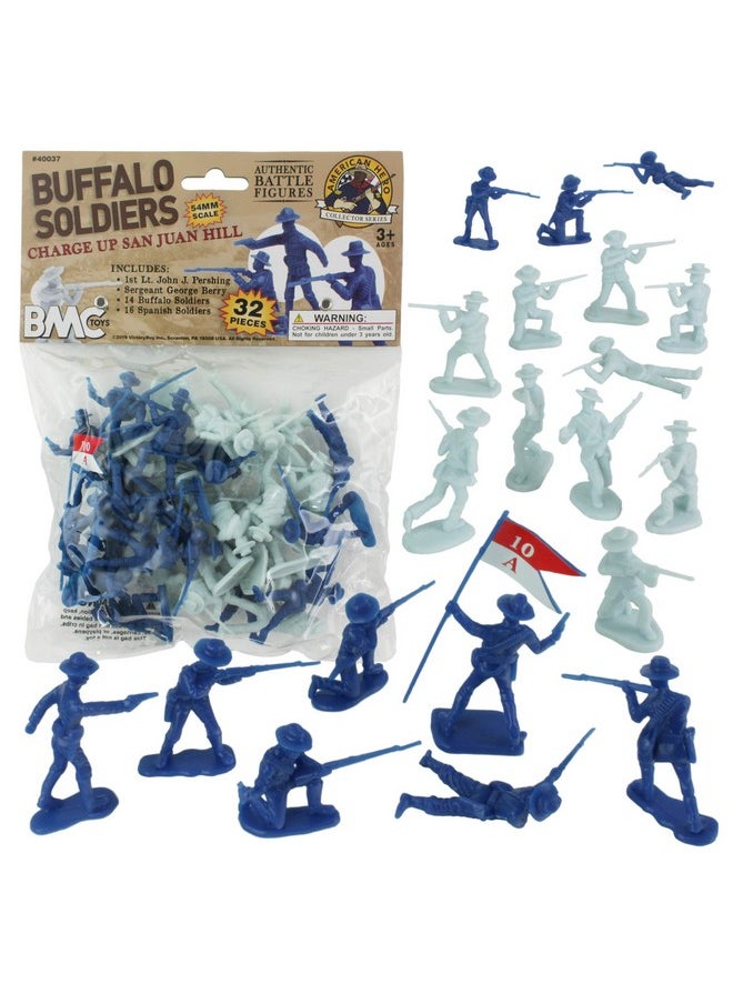 BMC Toys Bmc Buffalo Soldiers Charge Up San Juan Hill 32Pc Soldier Figures  - Image 1