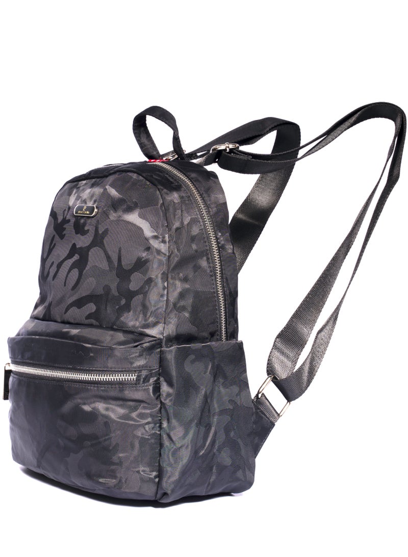 pierre cardin Ladies Small Backpack Camo Design Black - Image 2