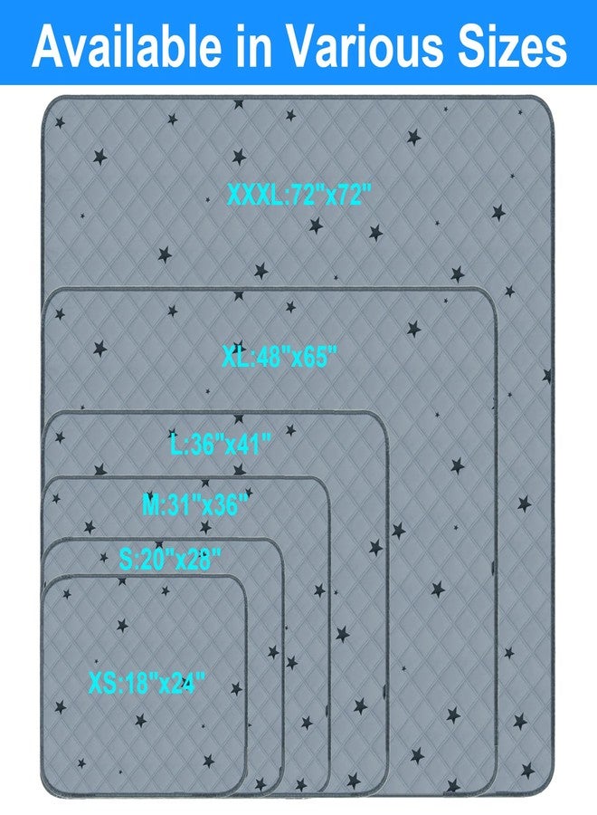 RIOUSSI Washable Pee Pads for Dogs, Reusable, Absorbent, Leakproof, Non Slip Pet Puppy Pads for Potty Training. Gray Stars, 18x24 Inch(4pack) - Image 4