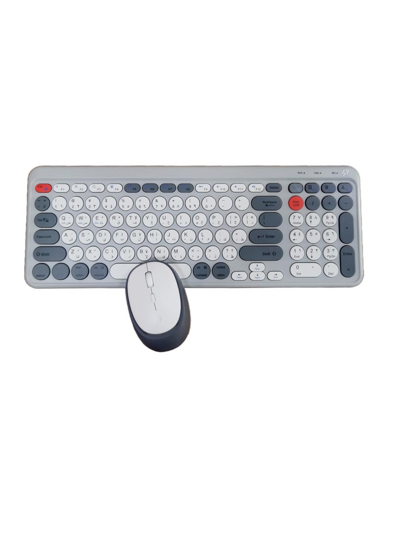 HEATZ - 3 in 1 Wireless Keyboard and Mouse Combo Set,Bluetooth, USB C Wired Rechargable - Image 1