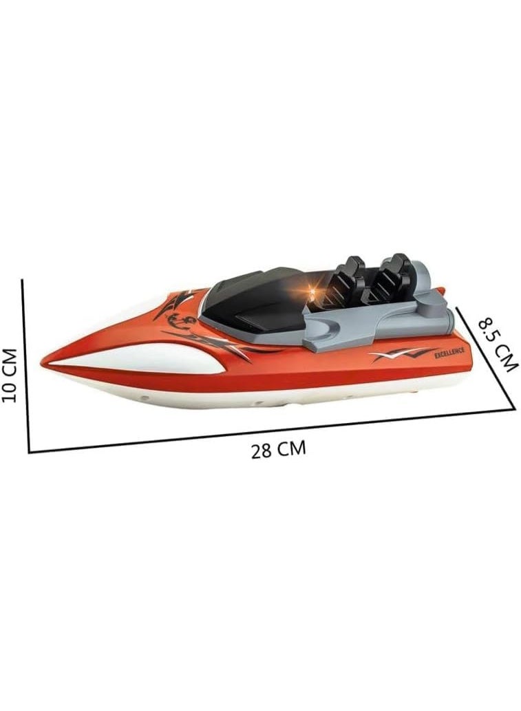 Remote Control Racing Boat, with Wireless Remote (Red) - Image 3