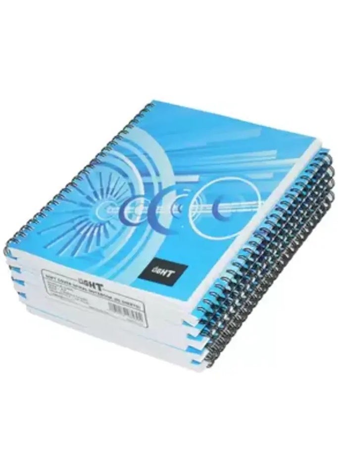Light 10-Piece Light Spiral Soft Cover Notebook Single Line A5, 80-Sheets - LINBA51524S 