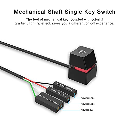 Verilux Desktop Computer Power Switch, Computer On/Off Switch, Push Button Cpu Power Switch Button For Household Office Hotel Extension Cord, External Remote Start Pc Motherboard Switch Button Cable - Image 5
