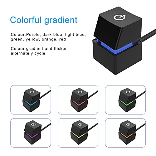 Verilux Desktop Computer Power Switch, Computer On/Off Switch, Push Button Cpu Power Switch Button For Household Office Hotel Extension Cord, External Remote Start Pc Motherboard Switch Button Cable - Image 4