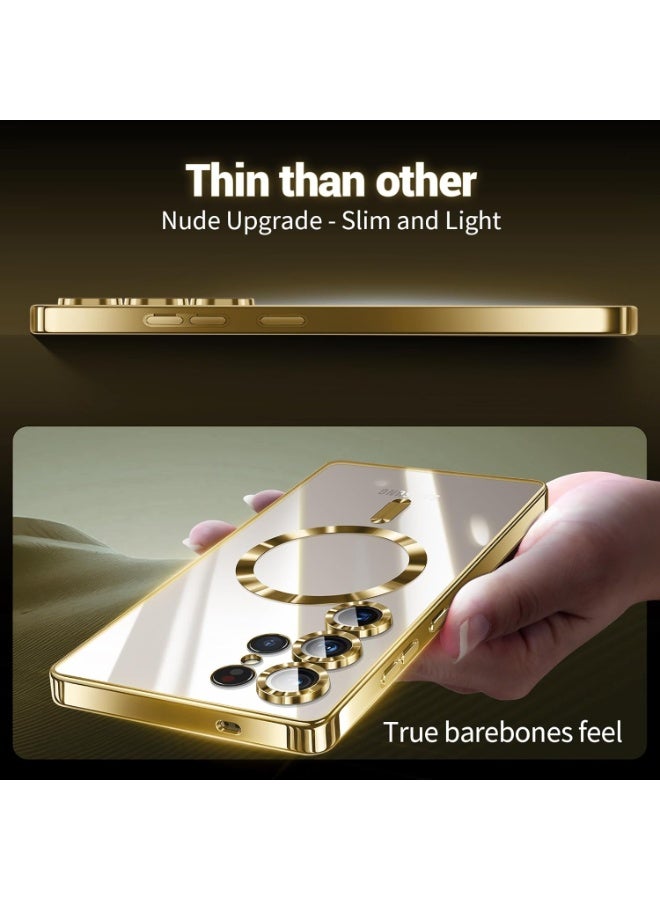 ACLIX Magnetic Case for Samsung S26 Ultra, Case Clear, [Compatible with Magsafe, Built-in Camera Lens Protector] | Gold - Image 4