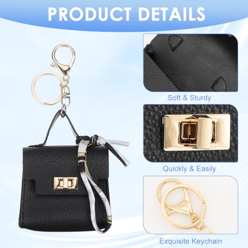 SANNIDHI® Bag Charm Mini Backpack Keychains for Women Small Pouch Coin Purse Headset Bag Key Chain for Woman Girls - Image 3