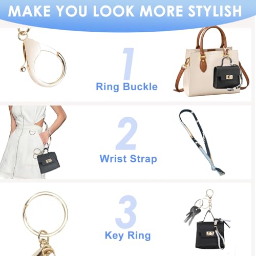 SANNIDHI® Bag Charm Mini Backpack Keychains for Women Small Pouch Coin Purse Headset Bag Key Chain for Woman Girls - Image 5