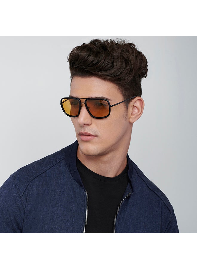 VINCENT CHASE Unisex Mirage Full Rim Square Polarized & UV Protected Sunglasses For Men & Women VC S11748 - 58mm - Black - Image 3