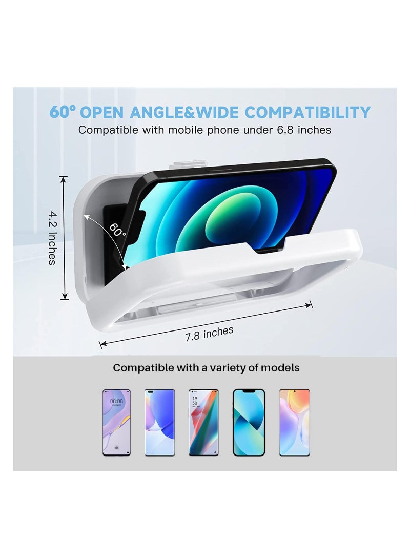 KASTWAVE Waterproof Shower Phone Holder with Touch Screen, Anti-Fog Angle Adjustable, 360° Rotation Wall Phone Case for 4 - 6.8 Cell Phone - Image 5