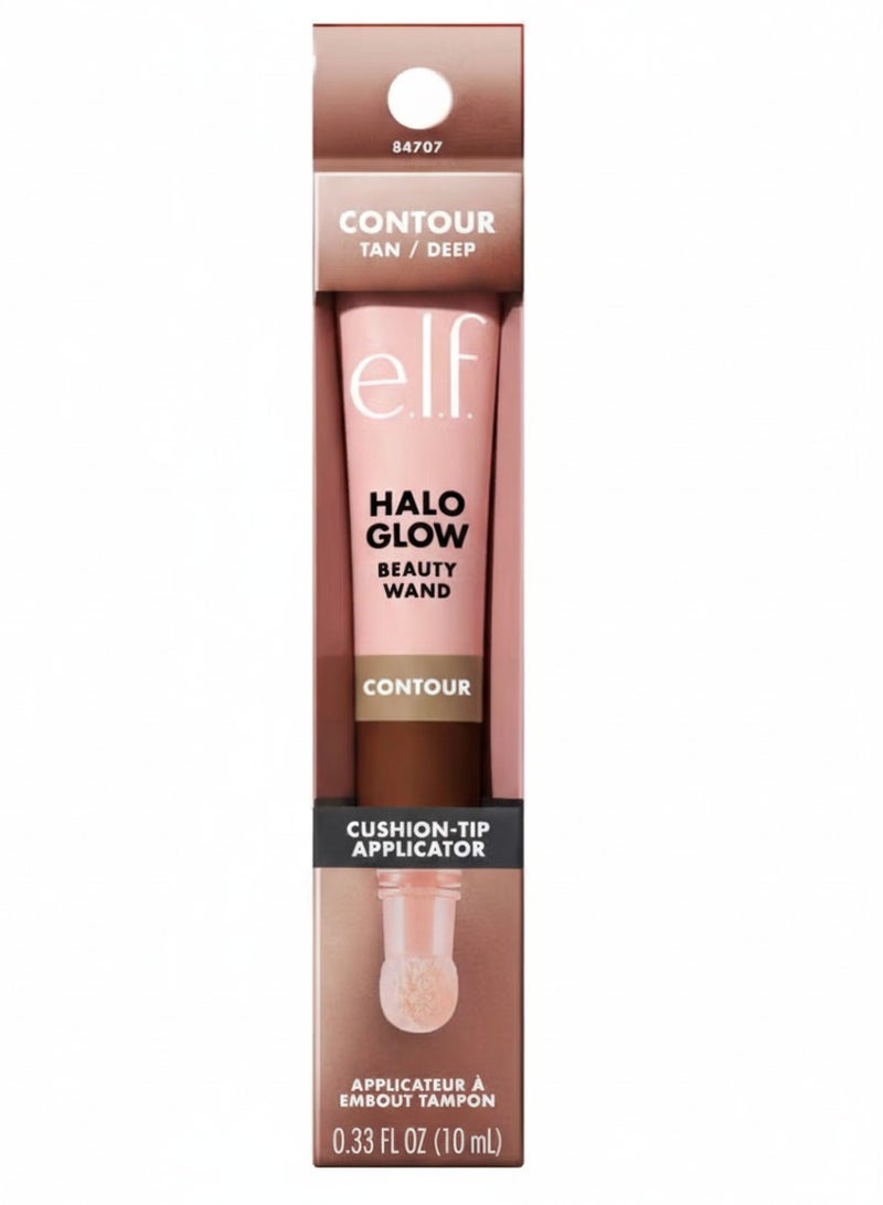 elf Halo Glow Beauty Wand – Tan/Deep – 10 ml – Liquid Contour with Built-In Applicator - Image 1