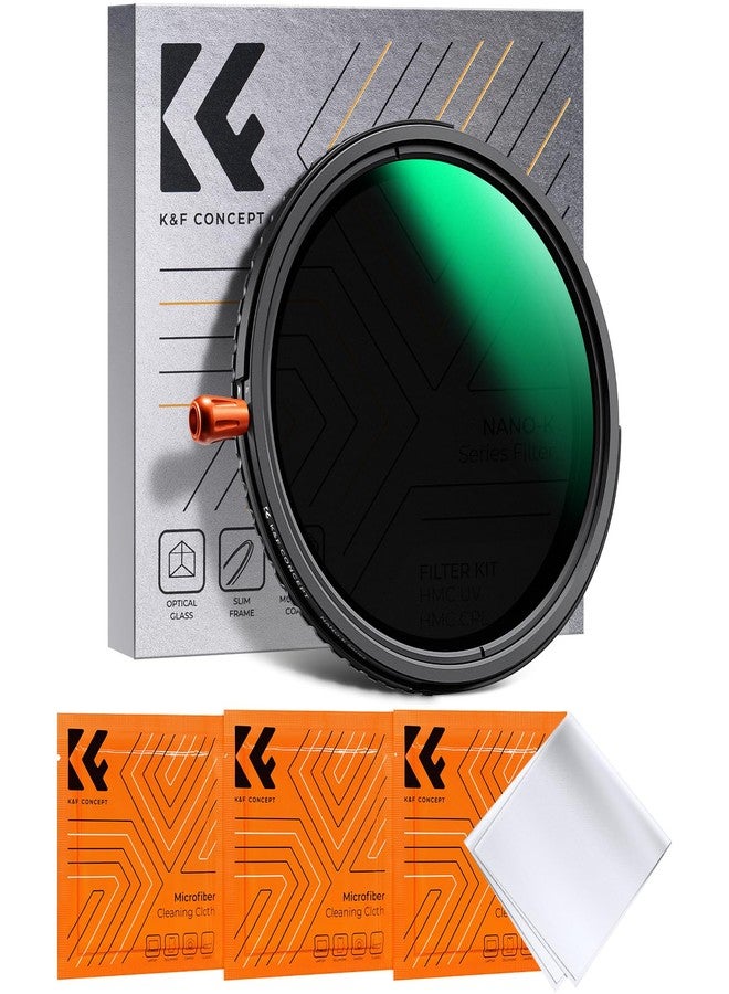 كيه آند إف كونسبت فلتر K&F Concept 3 في 1 فلتر استقطاب 58 مم وفلتر ND2-ND32 وفلتر ضباب أسود 1/4 مع 28 طبقة طلاء نانو (Nano-Klear) - Image 1
