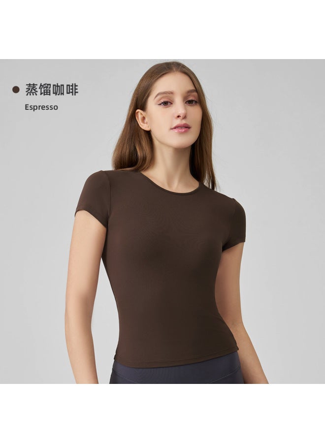 Customized Snu Naked-feel Yoga Short-sleeve Top, Running Sports T-shirt, Slimming, High-end, Quick-drying Fitness Top