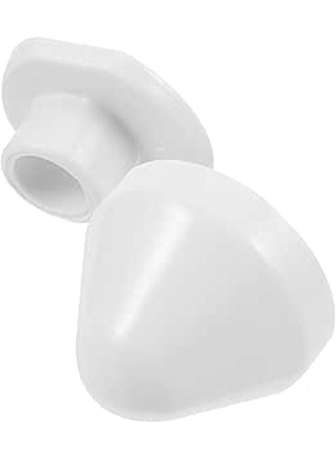 White Plastic Toilet Bolt Caps Set Waterproof Reusable Bathroom Installation 4 Pack - Image 1