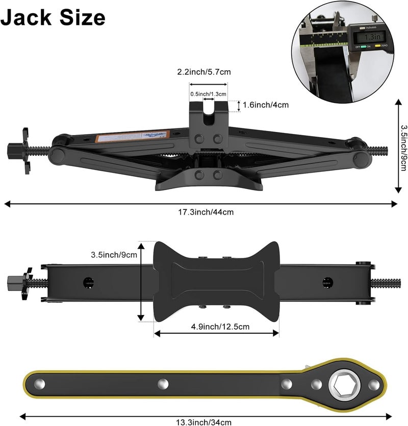 Trady Jack Scissor 2.0 ton HM-803 Scissor Jack 2.0 Ton All Car jack Scissor Lift Automotive Exterior Parts Car Scissor Jack for All Car scissor Jack hatchback & Sedan (Capacity 2000kg) (2 TON) Globally trusted quality - Image 2