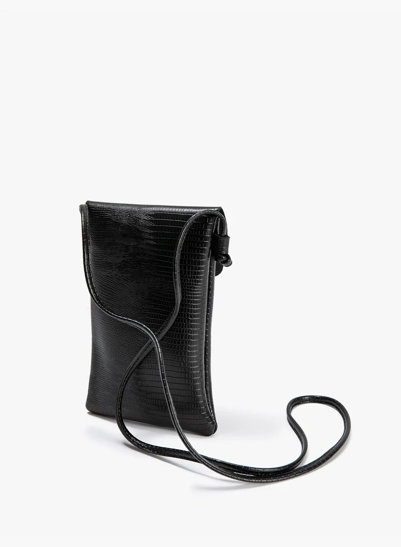 كوتون Metallic Accessory Detail Tasseled Cross Bag