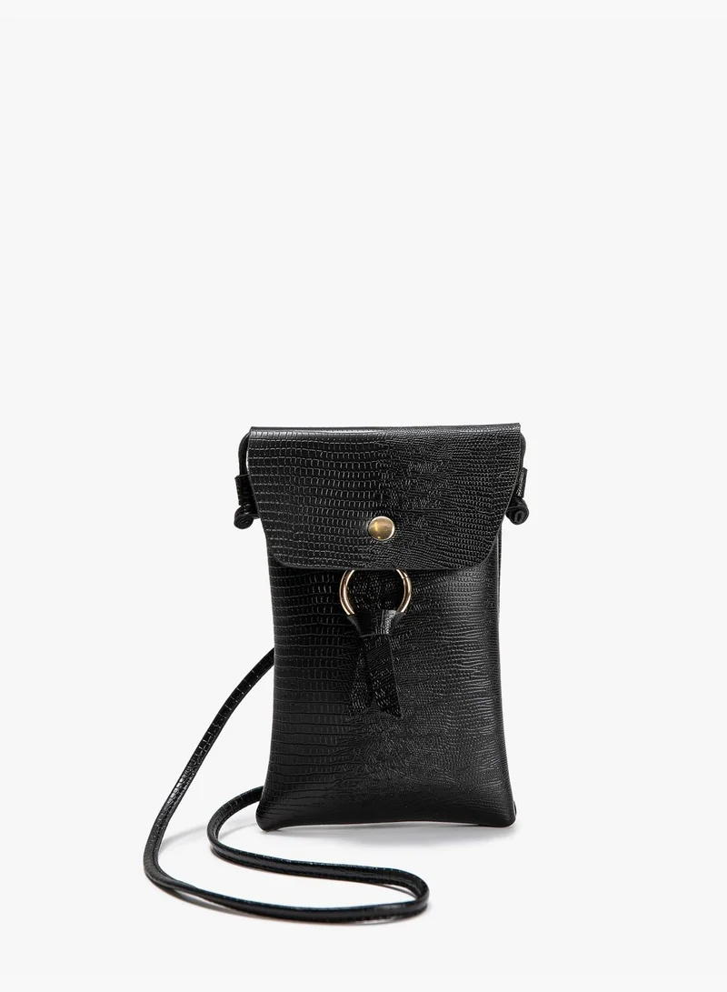 كوتون Metallic Accessory Detail Tasseled Cross Bag