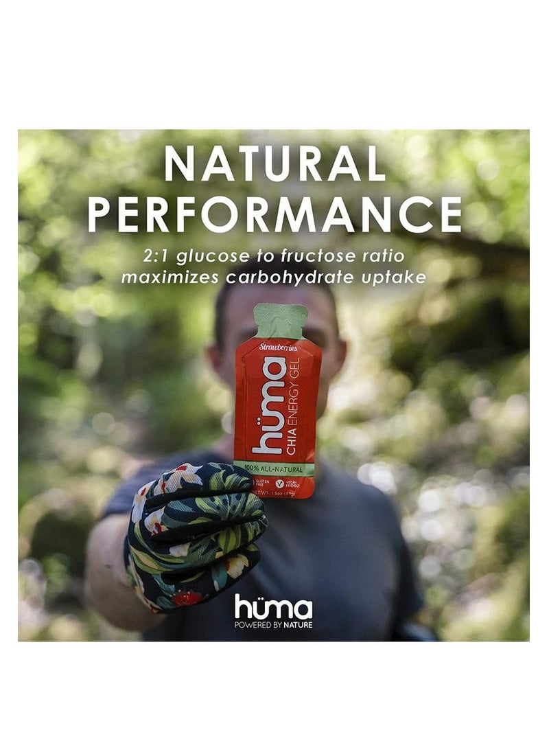 Huma Chia Energy Gel,Cafe Mocha,9 count x 36g -25gr Carbs,110mg Sodium,2x Caffeine,50mg Caffeine,100% All Natural,Vegan,Gluten Free - Pack of 9 - Image 5