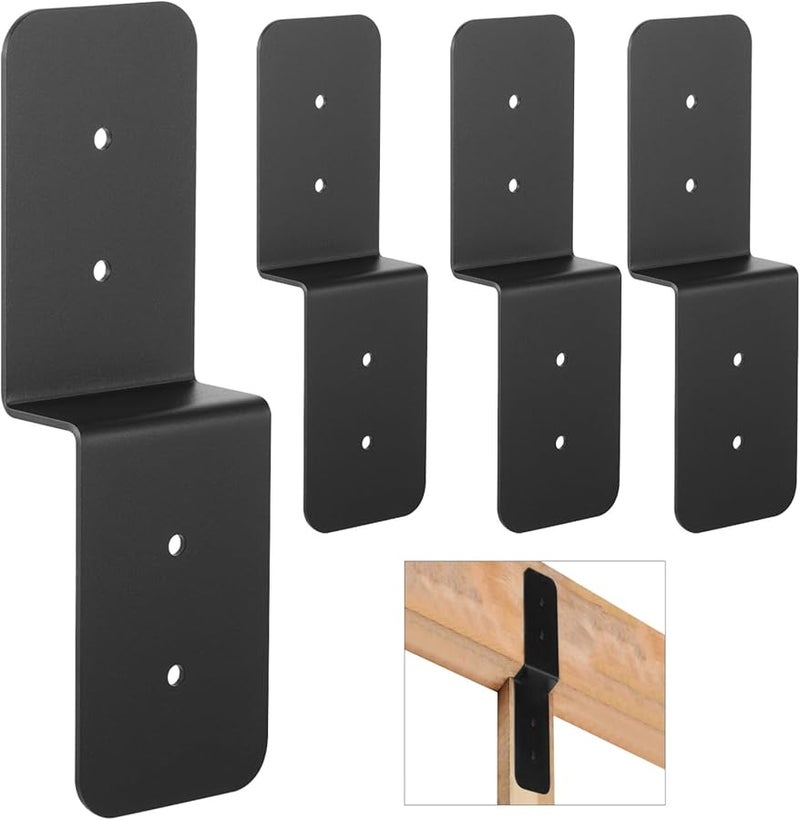 Carbon Steel Heavy Duty Z Brackets 4 Pack 3 Inch Width Post To Beam Supports - Image 1