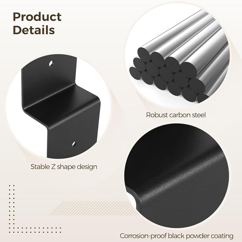Carbon Steel Heavy Duty Z Brackets 4 Pack 3 Inch Width Post To Beam Supports - Image 5