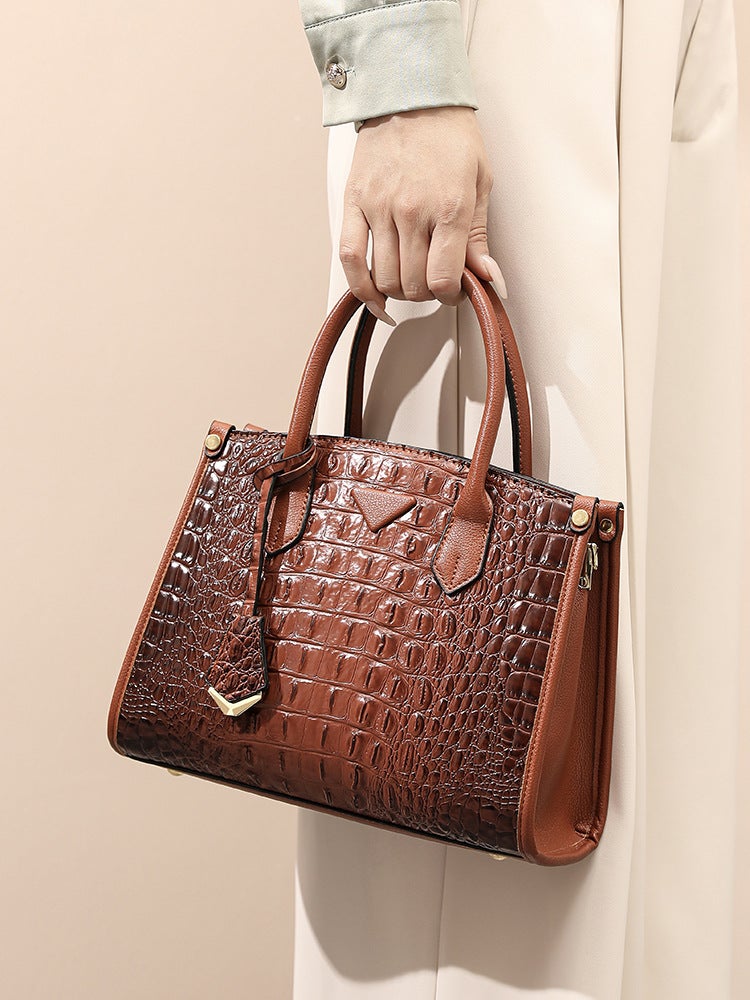 New Portable Large Capacity Tote Bag Fashion Crocodile Pattern Crossbody Bag Mother'S Day Gift - Image 2