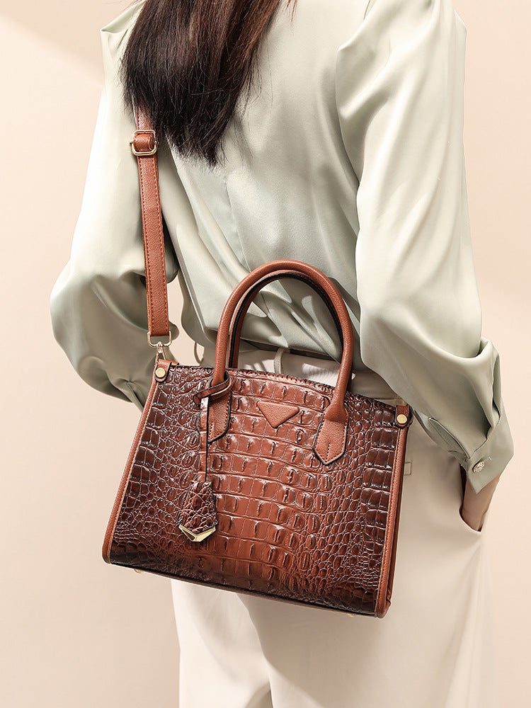New Portable Large Capacity Tote Bag Fashion Crocodile Pattern Crossbody Bag Mother'S Day Gift - Image 3