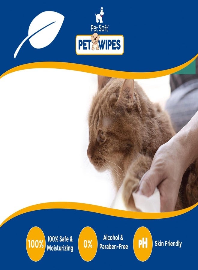 Pet Soft Cat & Dog Wet Wipes - 200 Count (100 Wipes X 2 Pack) Removes Dirt & Leave Caot Shiny & Clean 100% Biodegradable | Anti-Bacterial | Cleansing, Deodorising & Grooming Wipes - Image 4