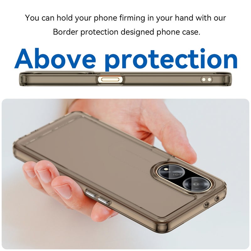 HuHa Case Cover For OPPO F23 5G Candy Series TPU Phone Case(Transparent Grey) - Image 4