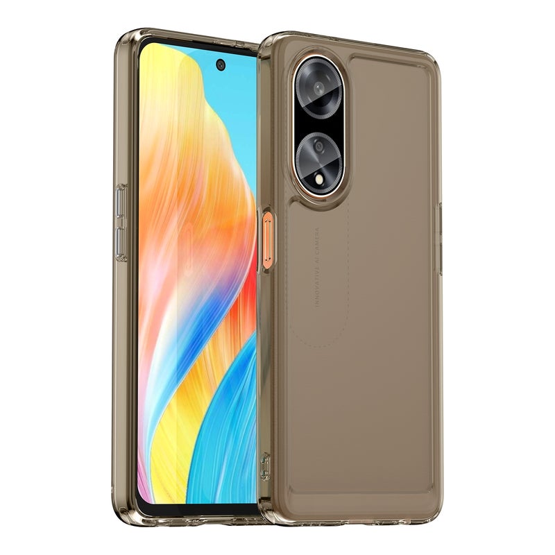 HuHa Case Cover For OPPO F23 5G Candy Series TPU Phone Case(Transparent Grey) - Image 1