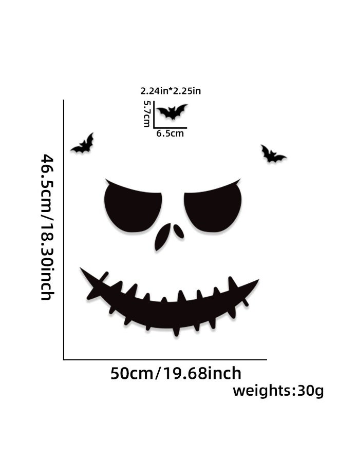 NIBEMINENT Halloween Skeleton Hand Pumpkin Door Sticker