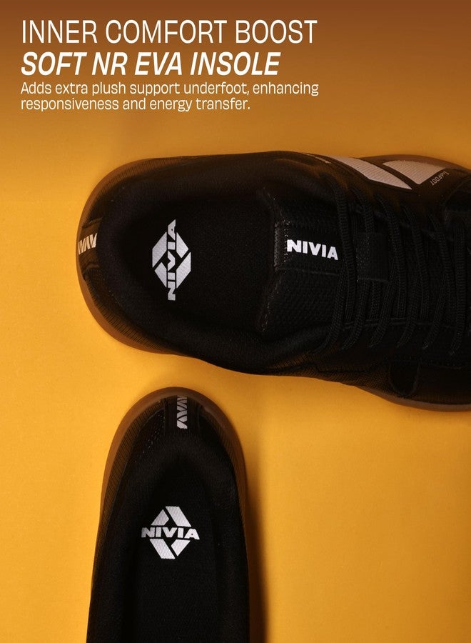 Nivia Mid Court Badminton Shoes for Men, Flexipro Sole Technology & Dual-Layer Foam Cushioning, Designed for Badminton, Volleyball, Squash, Table Tennis, Pickleball - Image 5