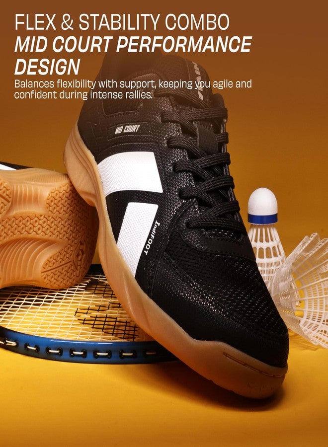 Nivia Mid Court Badminton Shoes for Men, Flexipro Sole Technology & Dual-Layer Foam Cushioning, Designed for Badminton, Volleyball, Squash, Table Tennis, Pickleball - Image 4