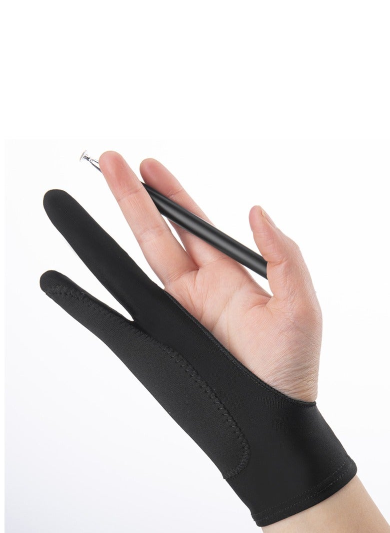 3-Layer Palm Rejection Digital Art Gloves, Two-Finger Drawing Gloves for Tablet (S) - Image 1