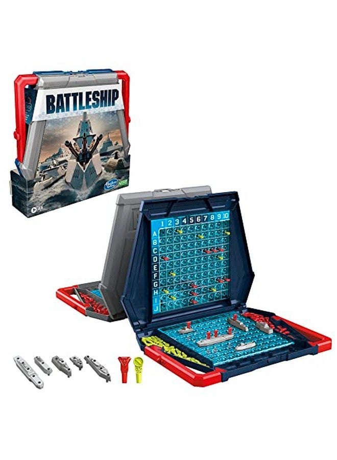 باتلشيب لعبة Hasbro Gaming Battleship لعبة الطاولة الكلاسيكية الإستراتيجية للأطفال من سن 7 سنوات فما فوق متعة للاعبين 2 - Image 1