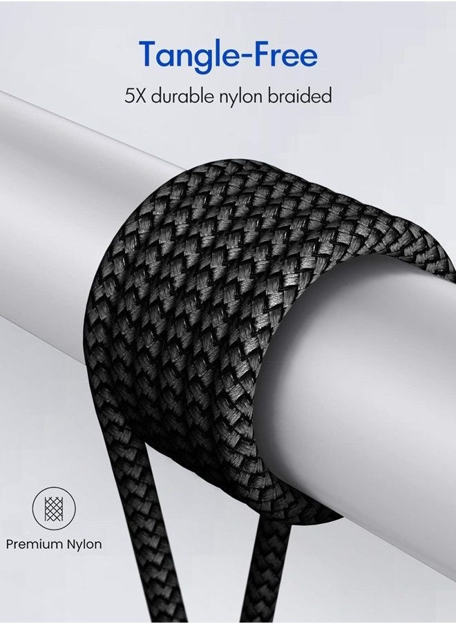 Baiwwa - USB C to USB C Cable 19ft, Baiwwa Long USB Type C to Type C Cable 60W PD Fast Charger Cord Braided Compatible with Samsung Galaxy S21 S21+ S20 FE S20 Ultra Note 20, Pixel, Pad Pro/Air, MacBook Pro/Air - Image 1